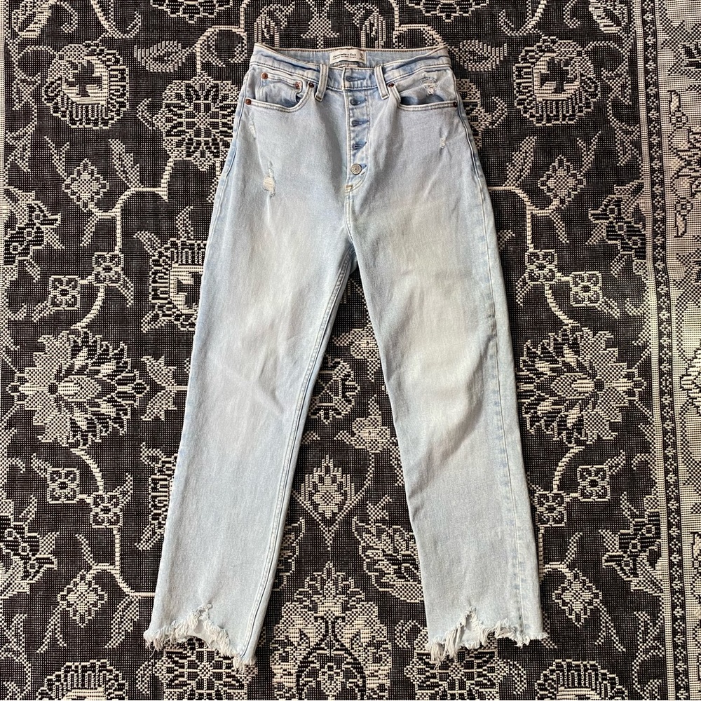 Abercrombie & Fitch ultra high rise ankle straight curve love 25 summer